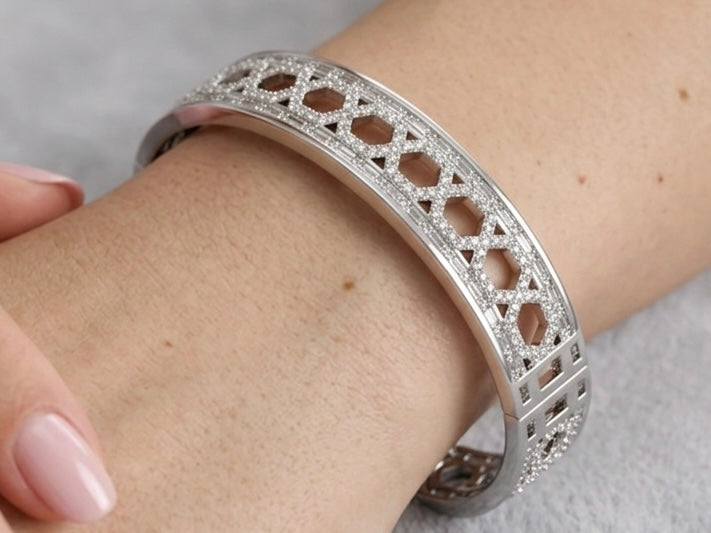Sterling Silver Palatef Lattice Bracelet