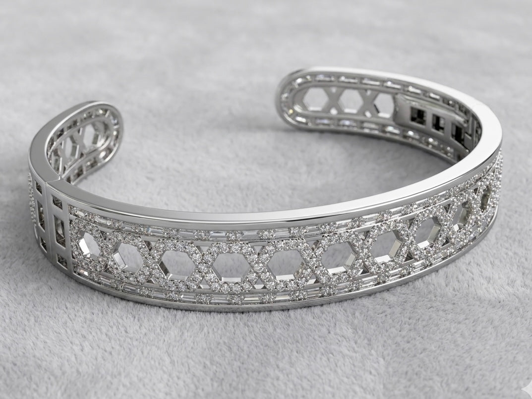 Sterling Silver Palatef Lattice Bracelet