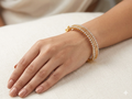 A.D Studded Gold Palted Bracelet