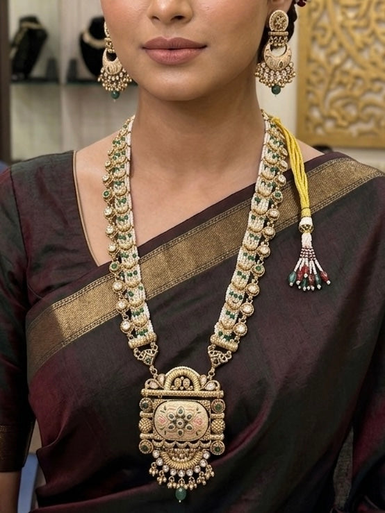 Gold Plated With Green Touch long Set