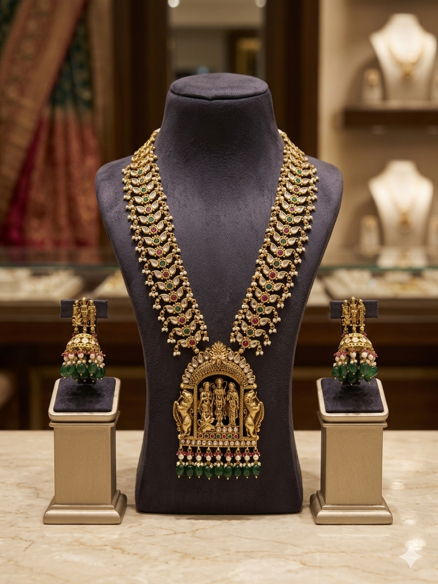 Temple Style Rich Look {Studded} Long Set