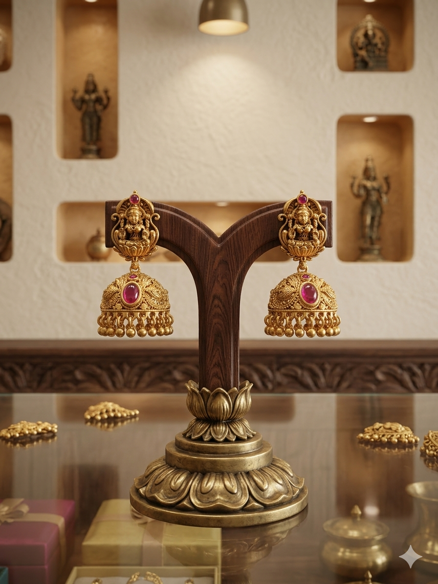 Gold plated Jhoomki Earring