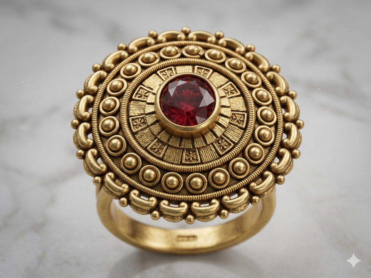 Vintage-Inspired Halo Cocktail Ring